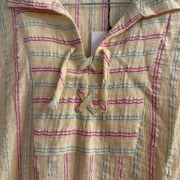 Zara Kids Youth Girls Pastel Striped Swim Cover Up Linen/Cotton Blend 12/14 NWT - Picture 6 of 6